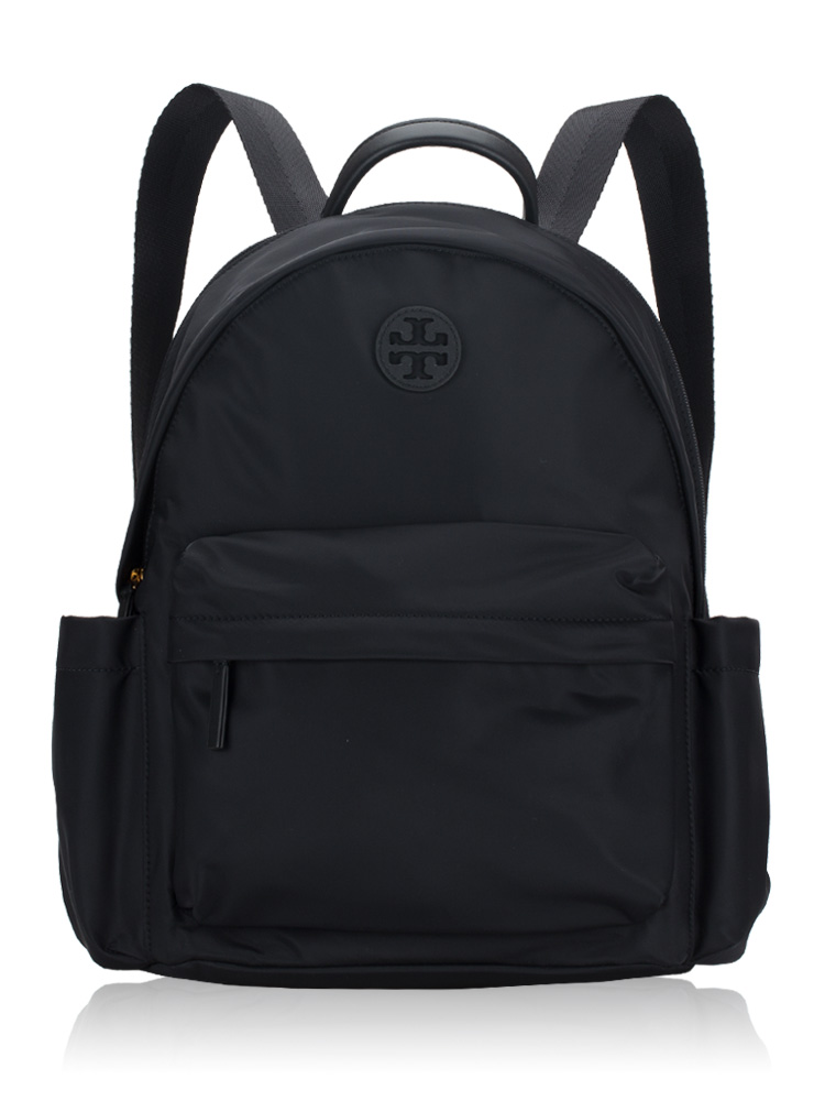 Ella Nylon Double Zip Backpack Black