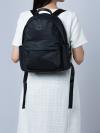 Ella Nylon Double Zip Backpack Black