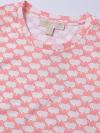 Monogram Print Organic Cotton T-Shirt Tea Rose Sz S