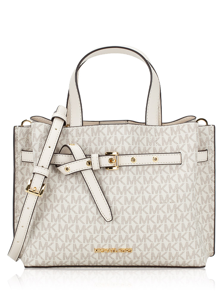 Signature Emilia Small Satchel Light Cream Multi