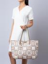 Sutton Spade Flower Monogram Coated Canvas Large Tote Natural Multi