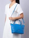 C6229 Kacey Leather Satchel Racer Blue