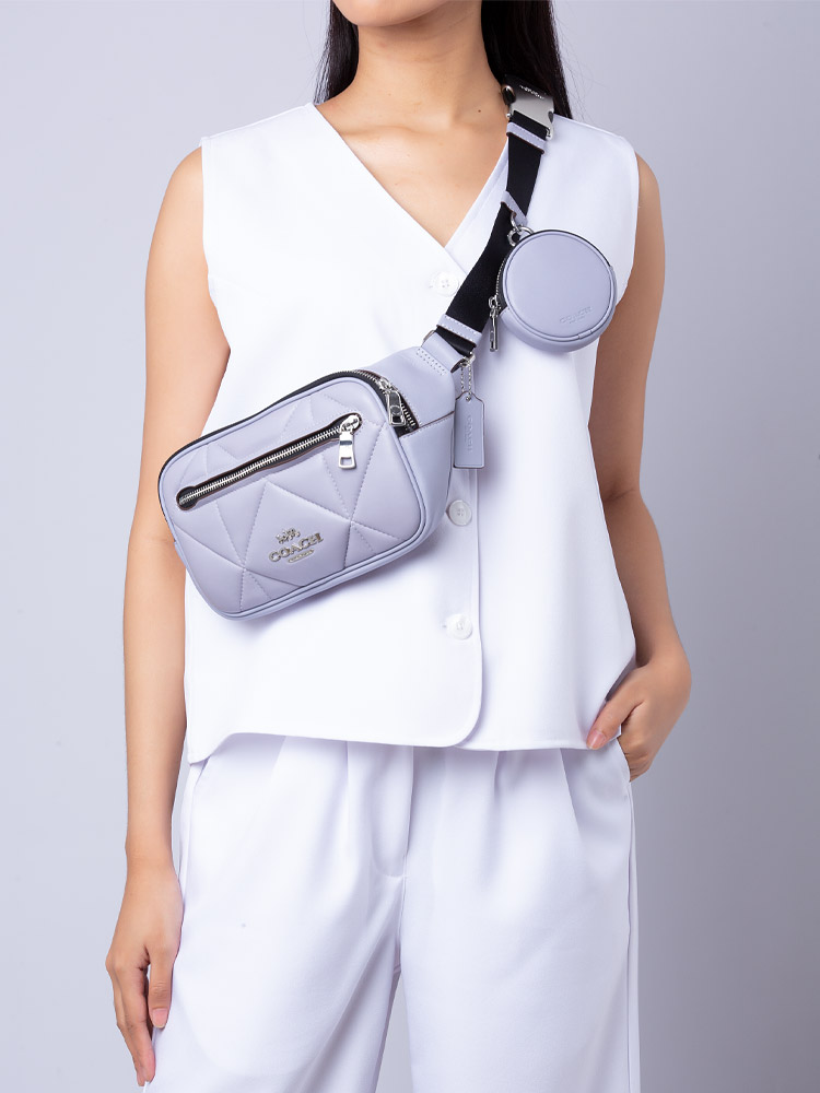 CJ508 Elias Puffy Diamond Quilting Belt Bag Mist