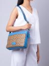 CH076 Signature Colorblock District Crossbody Khaki Racer Blue