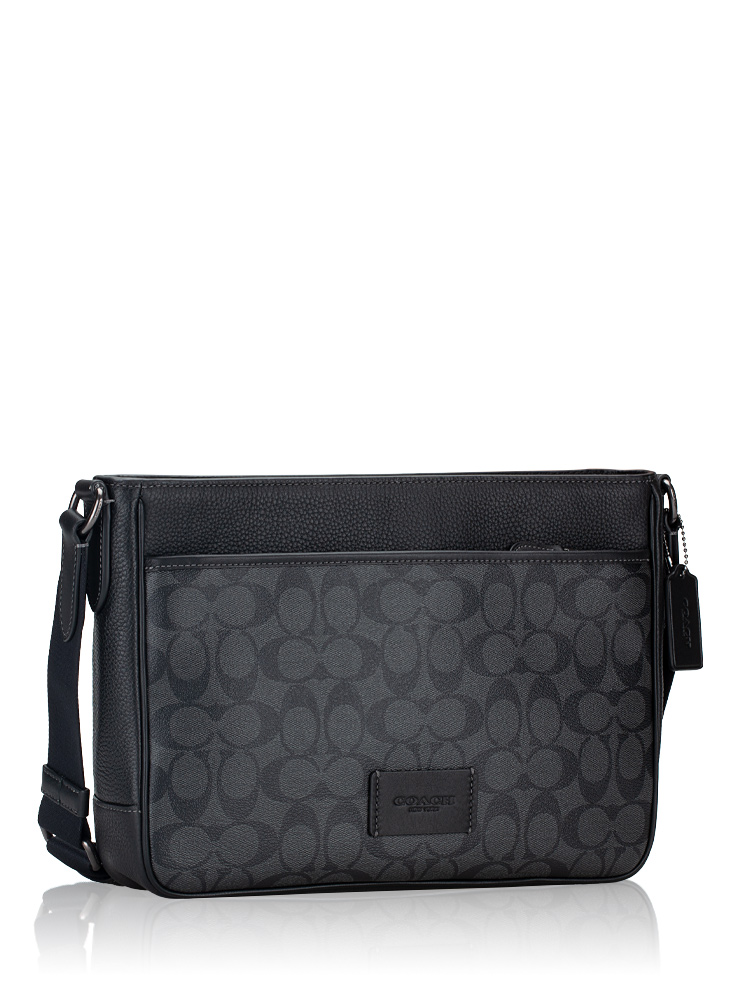 CH078 Signature Colorblock District Crossbody Charcoal Black