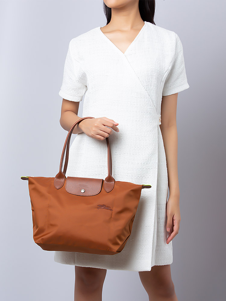 Le Pliage Green Medium LH Cognac