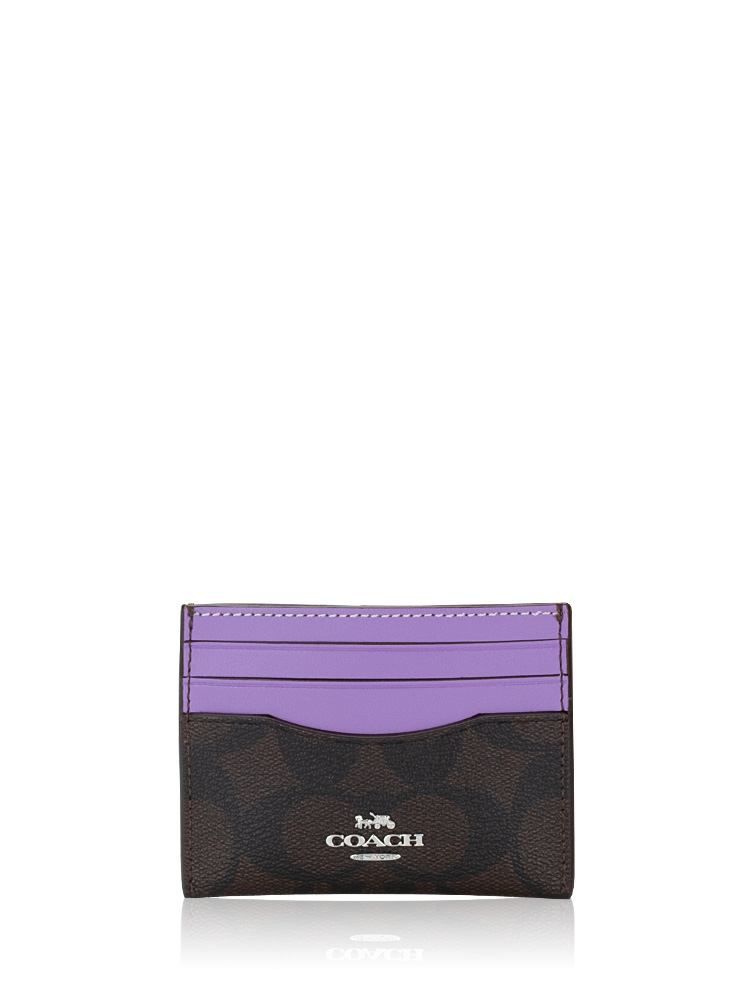 CH415 Signature Slim ID Card Case Brown Iris