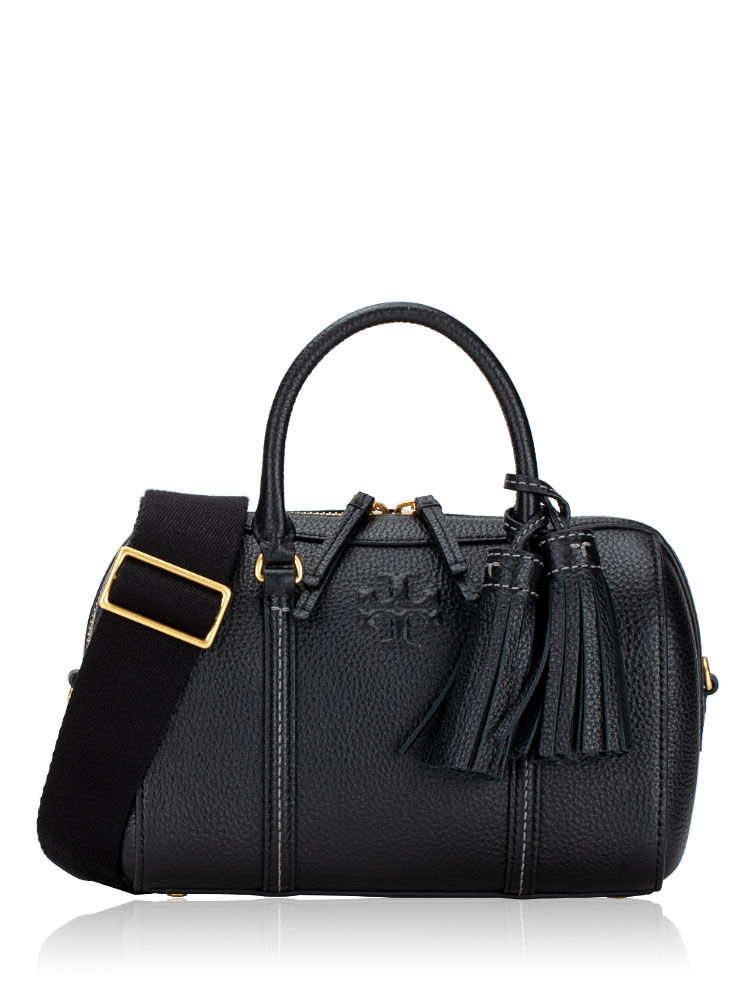 Thea Mini Leather Satchel Black