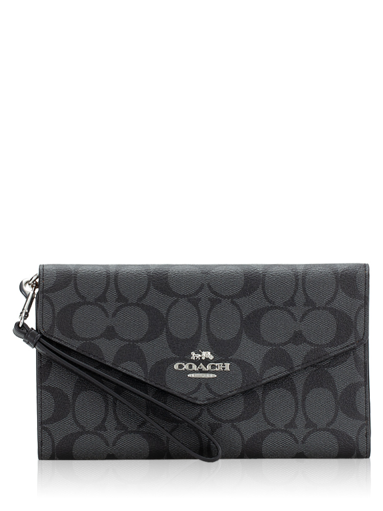 C1962 Signature Travel Envelope Wallet Graphite Black