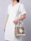 CJ576 Signature Dempsey Rainbow Stripe 22 Tote Khaki Multi
