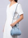 CH140 Signature Chambray Sydney Satchel Bag Cornflower Multi Silver