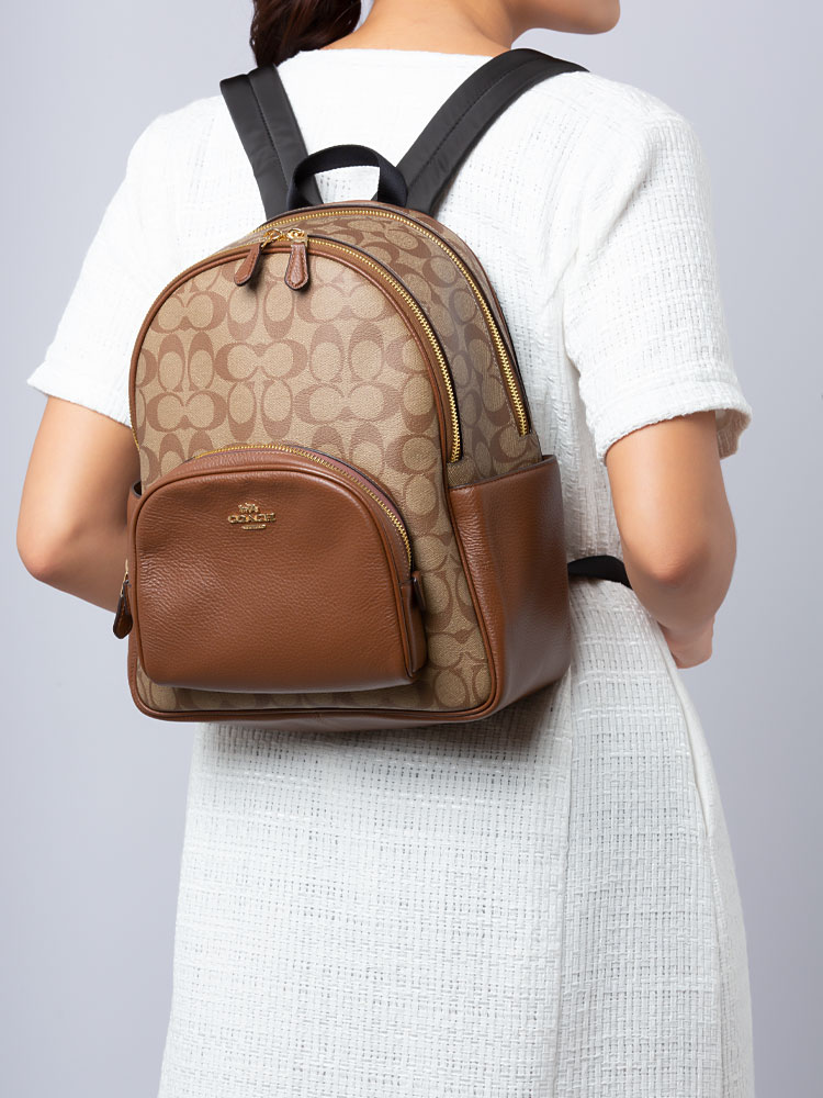5671 Signature Court Backpack Khaki Saddle
