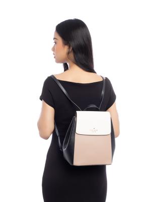 Madison Colorblock Flap Backpack Toasted Hazelnut Multi