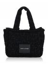 4P3HTT023H03 The Monogram Terry Small  Tote Black