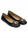Fulton Stud Leather Flats Black Sz 11