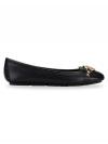 Fulton Stud Leather Flats Black Sz 11