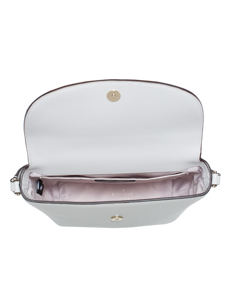 Emmie Leather Flap Crossbody Quill Grey