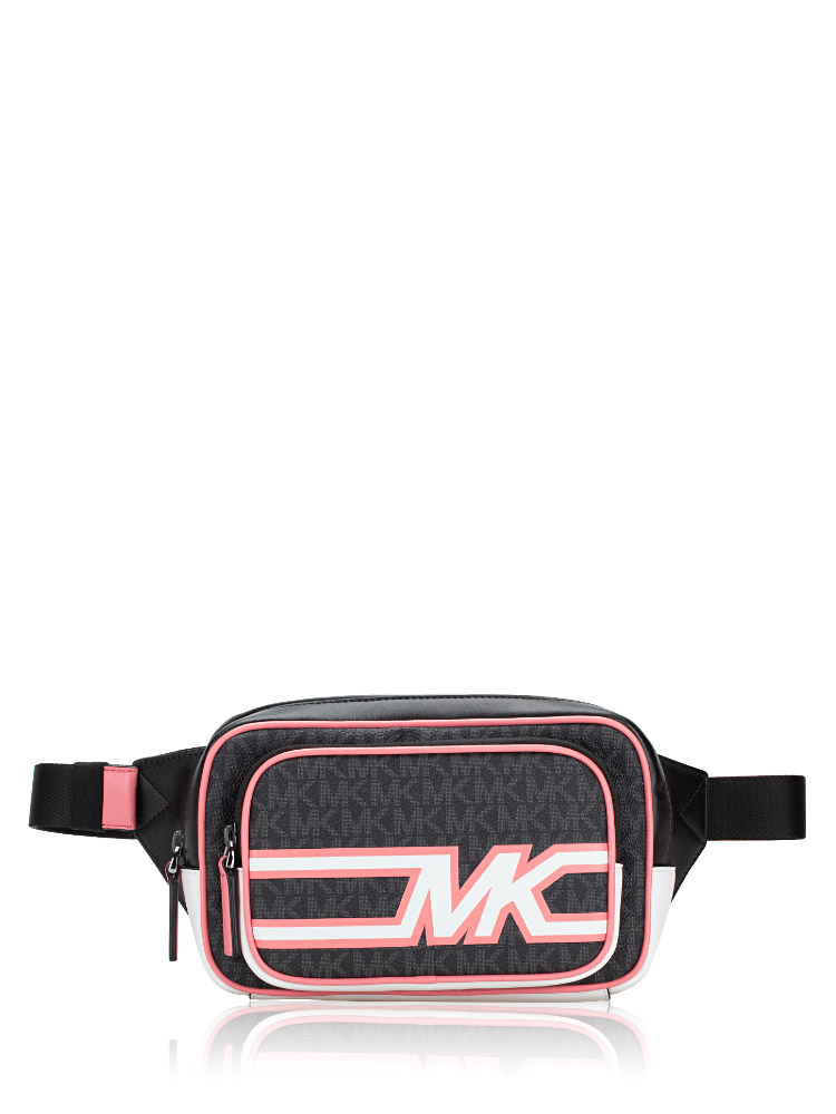 Signature Cooper Double Zip Belt Bag Pink