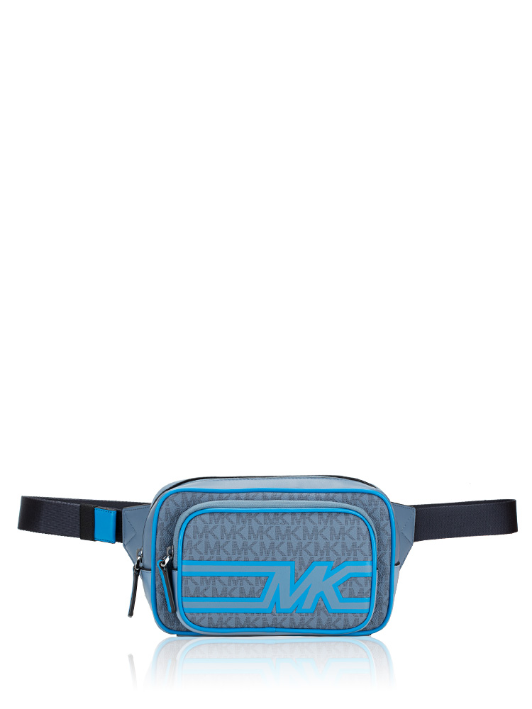 Signature Cooper Double Zip Belt Bag Denim Multi