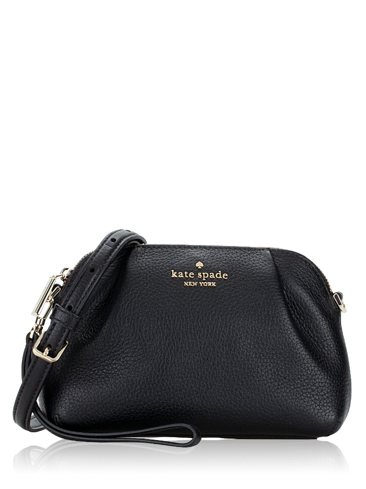 Dumpling Pebble Leather Convertible Black