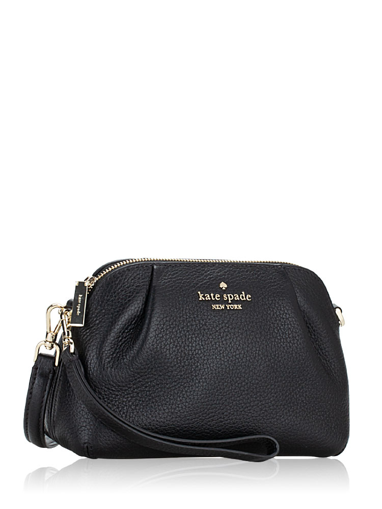 Dumpling Pebble Leather Convertible Black