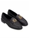 Carmen Loafer Leather Flats Black Sz 7