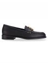 Carmen Loafer Leather Flats Black Sz 7