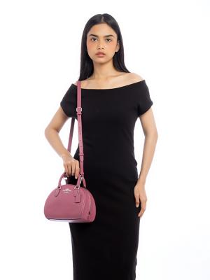 CA202 Sydney Crossgrain Satchel Light Raspberry