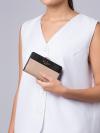 Madison Colorblock Medium Compact Bifold Wallet Toasted Hazelnut