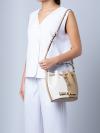 Reed Medium Two-Tone Leather Bucket Bag Camel Multi