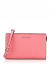 Sheila Saffiano Small Top Zip Crossbody Bag Tea Rose