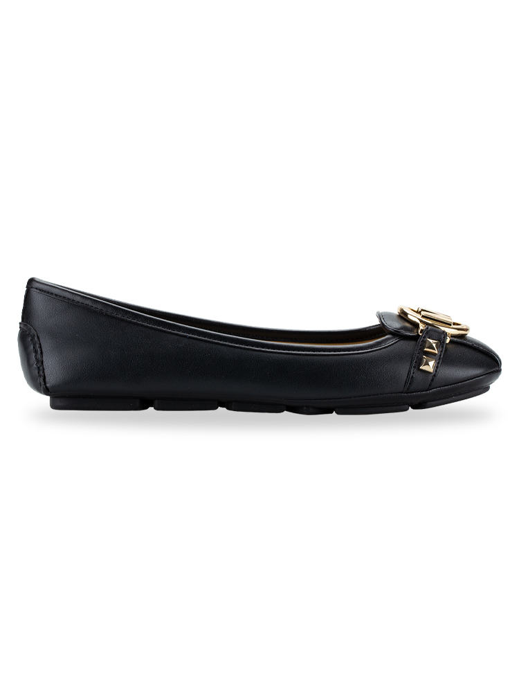 Fulton Stud Leather Flats Black Sz 5.5