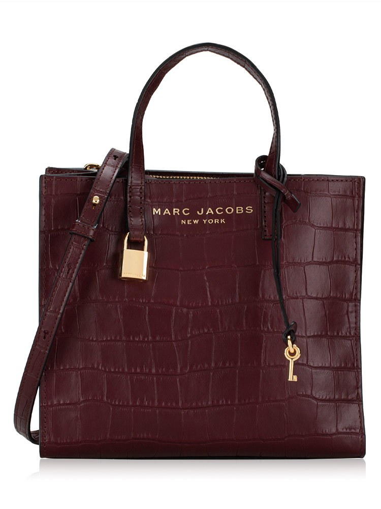H037L01RE22 Croc-Embossed Grind Mini Tote Syrah Elegant Maroon