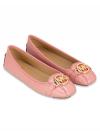 Fulton Moc Croco Embossed Leather Flats Primrose Sz 6.5