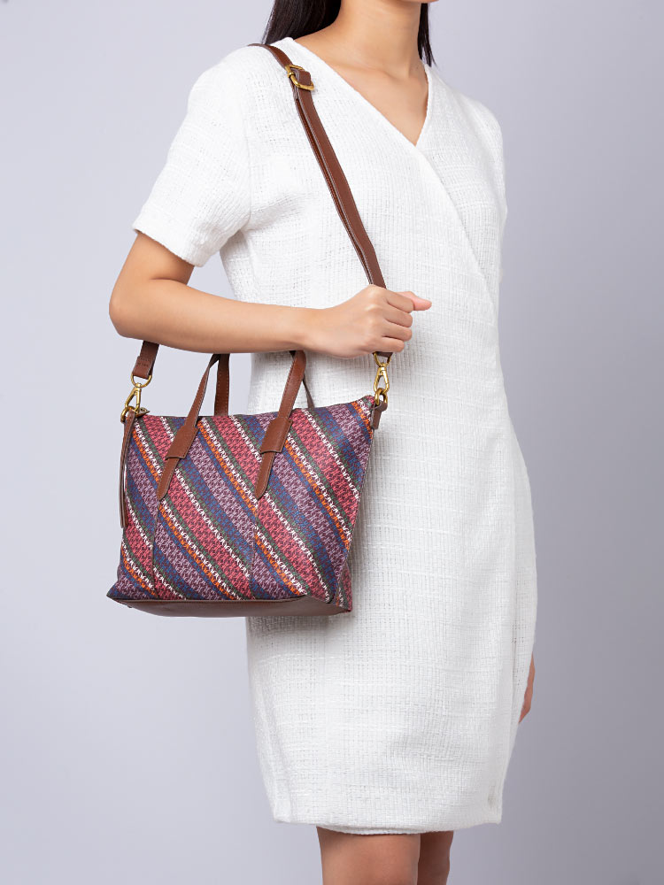 SHB2992844 Skylar Satchel Berry Stripe