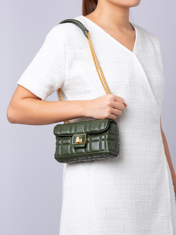 Evelyn Quilted Small Shoulder Crossbody Bonsai Tree
