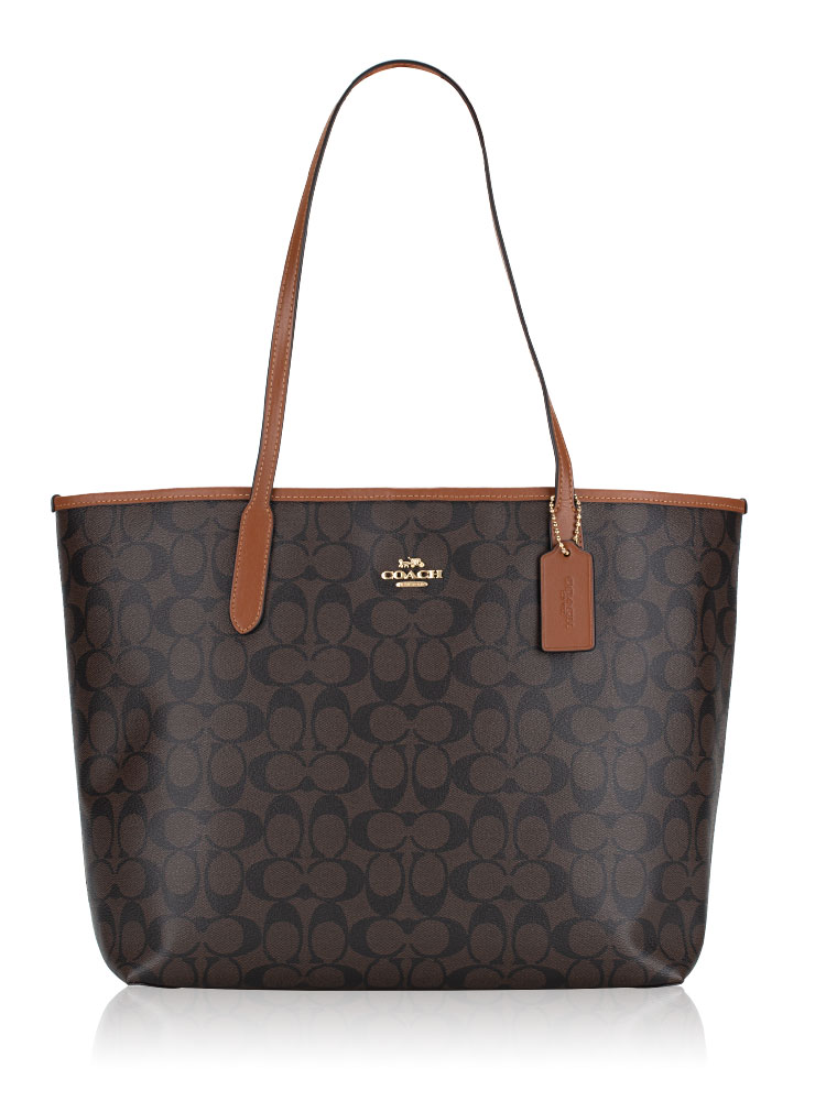 5696 Signature Open City Tote Brown Redwood