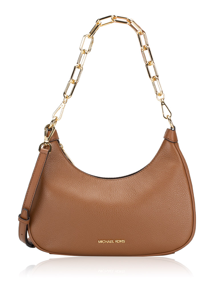 Cora Leather Large Zip Pouchette Luggage
