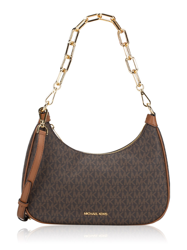Signature Cora Large Zip Pouchette Brown