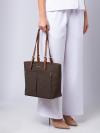 Jet Set Travel Signature Medium Double Pocket Tote Brown