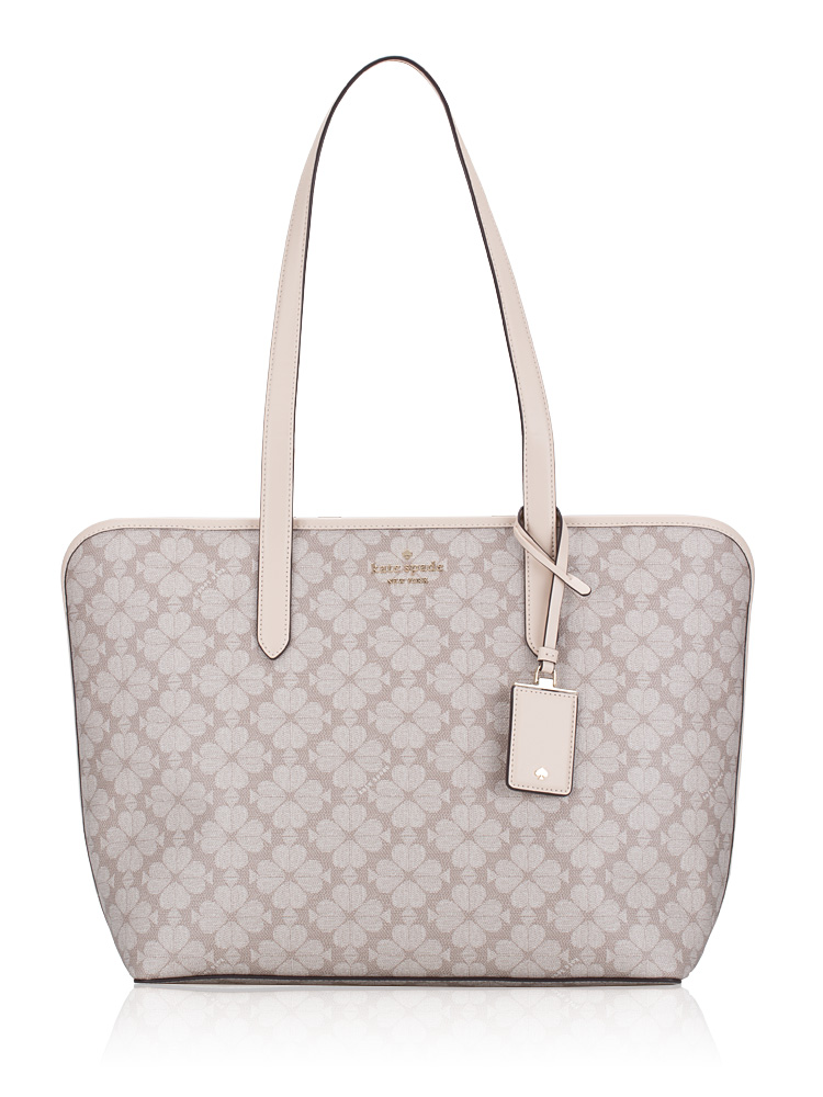 Signature Spade Flower Large Tote Dark Beige