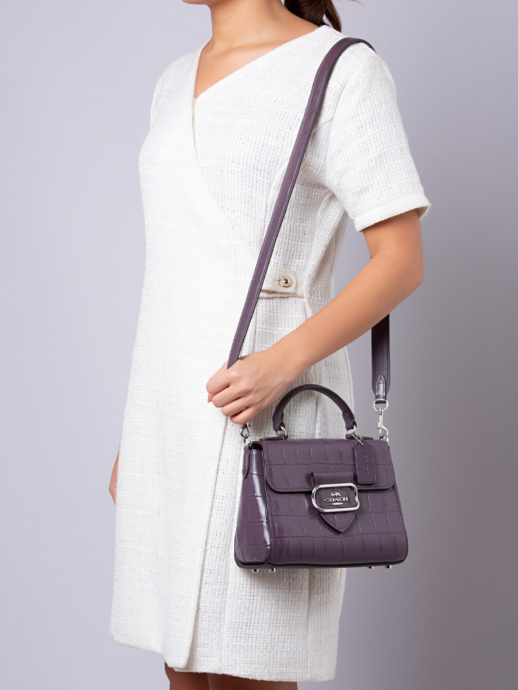 CN747 Morgan Top Handle Satchel Amethyst