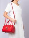CM862 Disney Rowan Leather Satchel Electric Red Multi