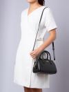 Madison Saffiano Duffle Crossbody Black