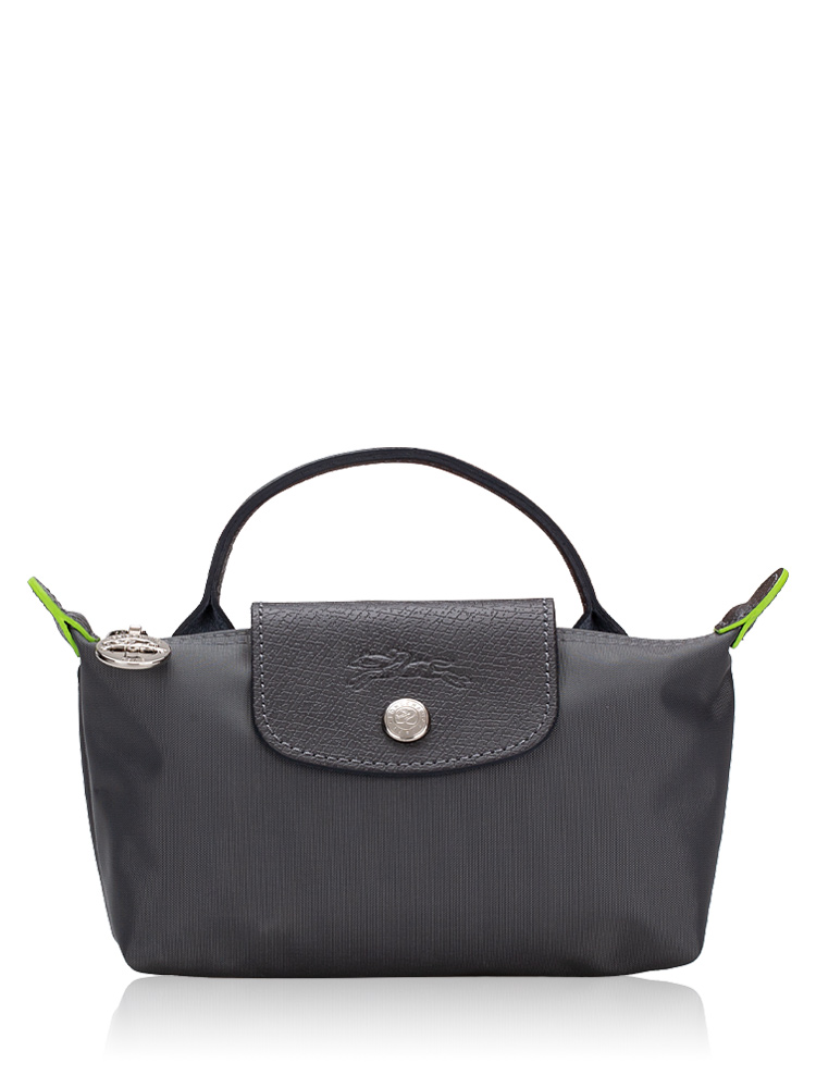 Le Pliage Green Pouch With Handle Graphite