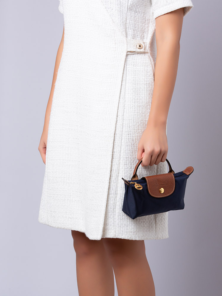 Le Pliage Original Pouch With Handle Navy