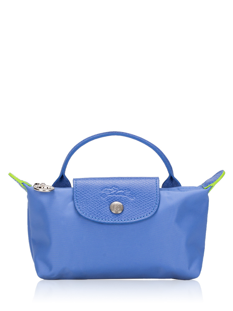 Le Pliage Green Pouch With Handle Bleuet