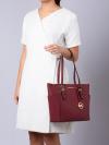 Charlotte Large Zip Tote Dark Cherry