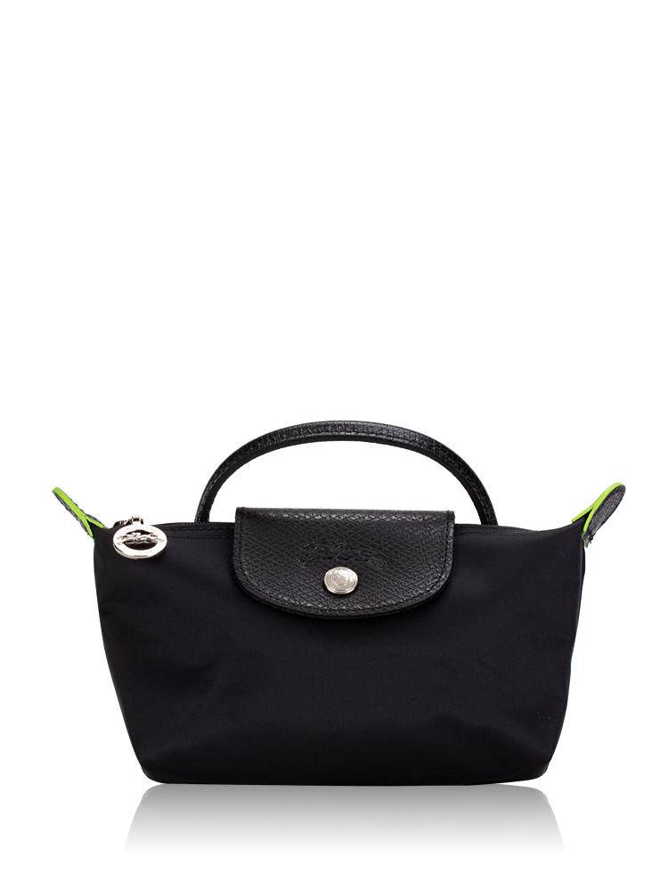 Le Pliage Green Pouch With Handle Noir
