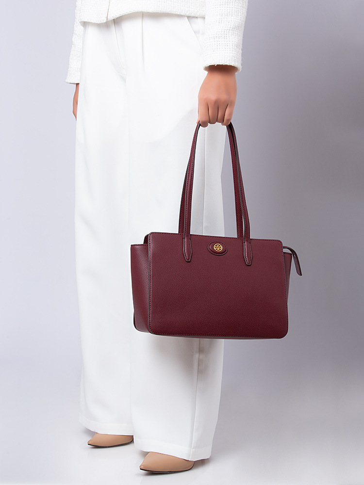 Robinson Pebbled Small Tote Claret